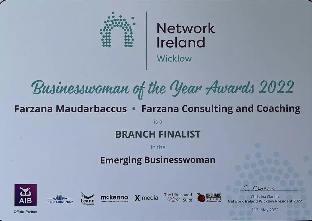 Farzana Maudarbaccus Emerging Businesswoman Award