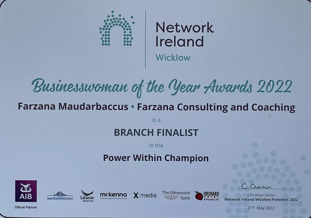 Farzana Maudarbaccus Power Within Award